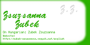 zsuzsanna zubek business card